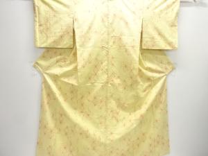 麻の葉模様織り出し手織り紬着物